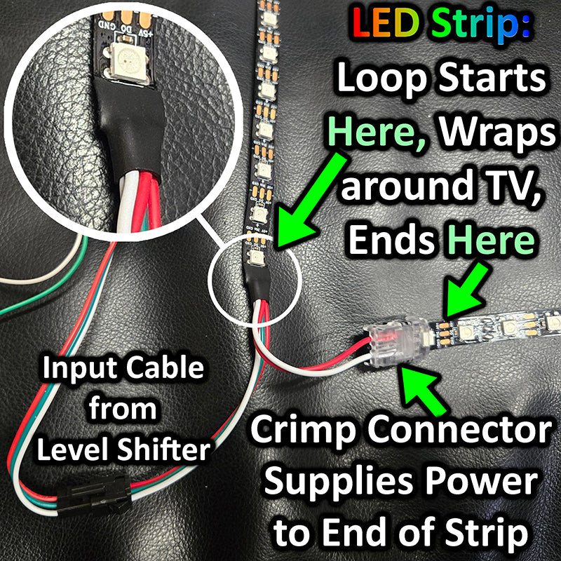 Level Shifter & Power Adaptor (v3) for 5-Volt RGB LED Strip (WLED, Hyperion, Etc)