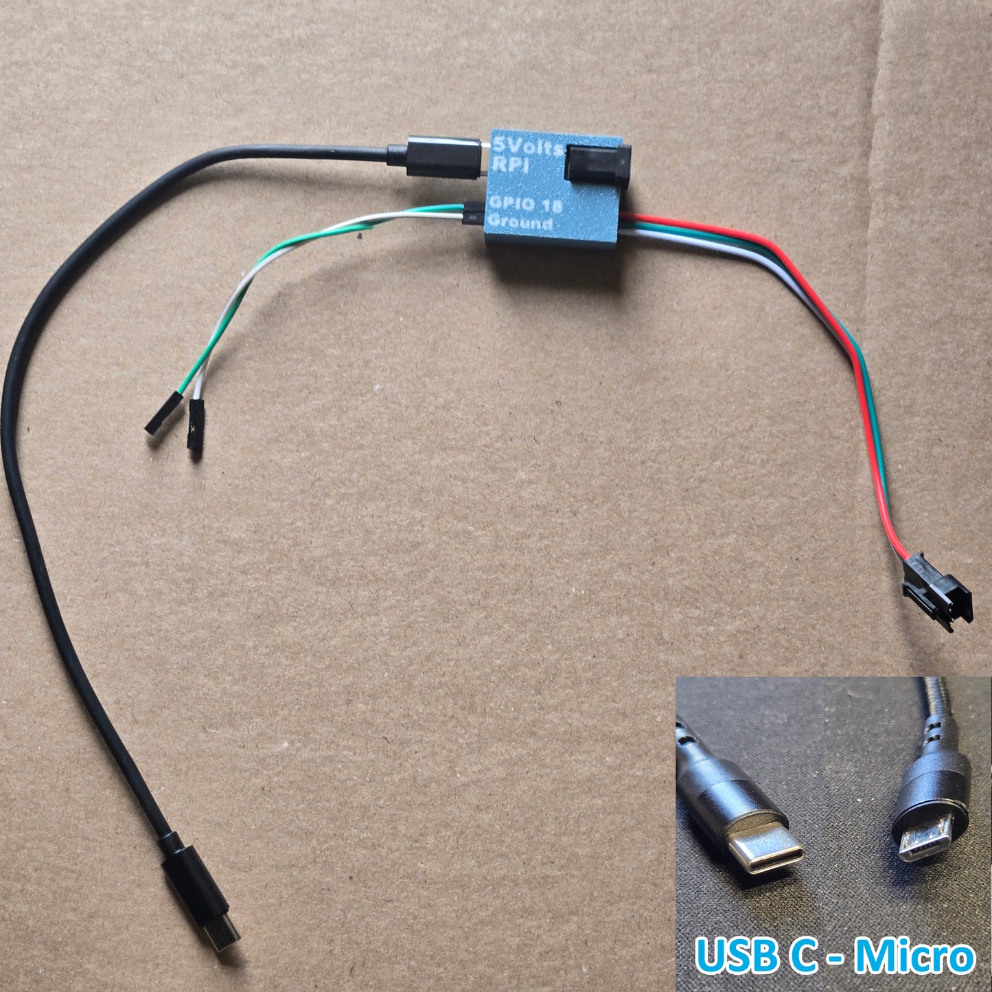 Level Shifter & Power Adaptor for 5-Volt RGB LED Strip (WLED, Hyperion, Etc)