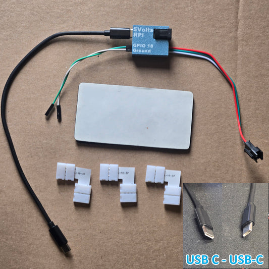 Level Shifter & Power Adaptor for 5-Volt RGB LED Strip (WLED, Hyperion, Etc)